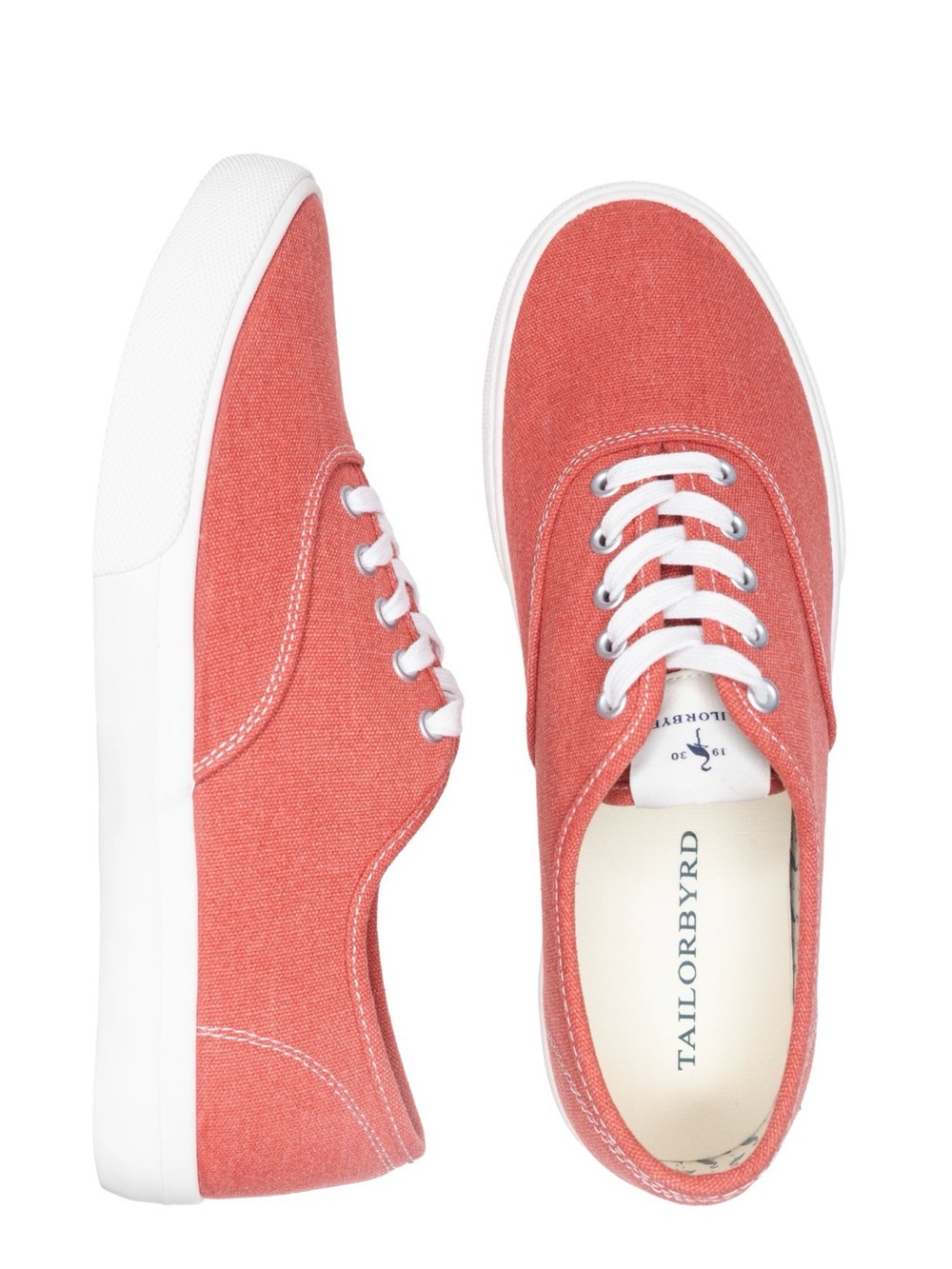 NWOB Tailorbyrd Coral Canvas Low-Top Sneakers men’s Size 8.5